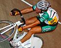(Click for larger image) Townsville cyclist Joel Lewis finishes outside the medals in the under 19 points race