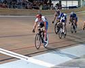 (Click for larger image) New Zealander Mark Prutton takes the scratch race