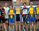 (Click for larger image) The 2006 winners circle (l-r): Shane Howley (third, C Grade), Anthony O'Brien (third overall), Peter O'Connor (C Grade winner) Stewart Campbell (sixth overall), Robbie Cater (second overall), Aaron Richardson (series winner) and Dave Evans (Sprint King)