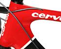 (Click for larger image) The head tube contributes to the stiffness of the Soloist carbon by being, well, huge. It's another place where Cervelo has maximised the possible size of an area of the frame to boost stiffness.