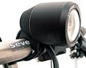 (Click for larger image) Lupine uses a simple o-ring system to mount the lamp head to either the handlebar or helmet mount.  Oversize and standard diameter bars can both be accommodated, and the lamp can be rotated to fine-center the beam.
