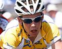 (Click for larger image) Johnny Clarke in the yellow Series Leader jersey