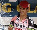 (Click for larger image) Robbie McEwen (Volvo)  with the podium spray in Geelong