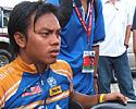 (Click for larger image) Anuar Manan from Malaysia's first continental team LeTua.jpg interviewed by the local press after the finish.