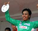 (Click for larger image) Sprinter Anuar Manan  keeps the green jersey.
