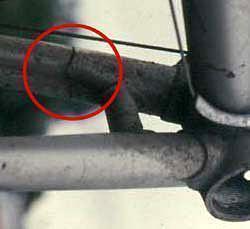 Crack at left chain stay