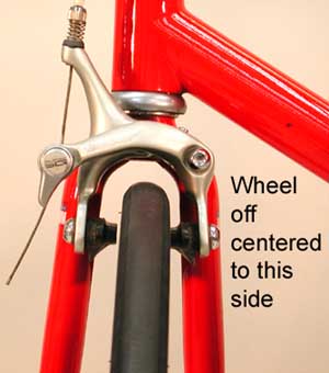 Center wheel before adjusting brakes