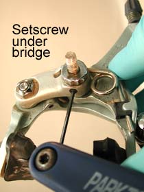 Shimano setscrew below bridge