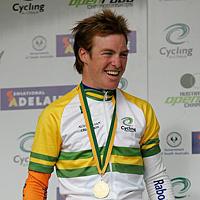 (Click for larger image) William Walker (Rabobank) looking good in the Aussie colours